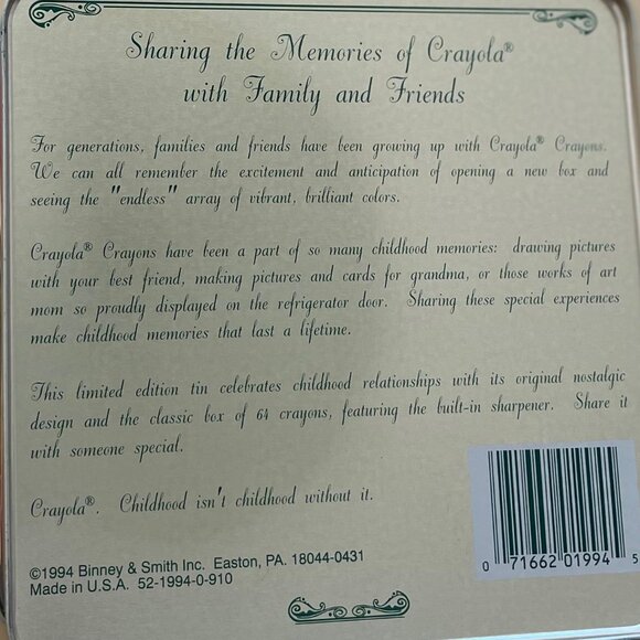 Crayola 1994 Retro Tin Box - Picture 3 of 5